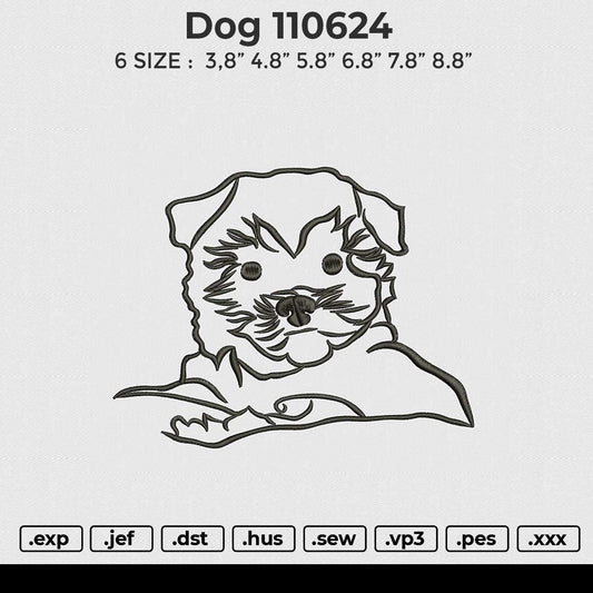 Dog 110624 Embroidery File 5 Size