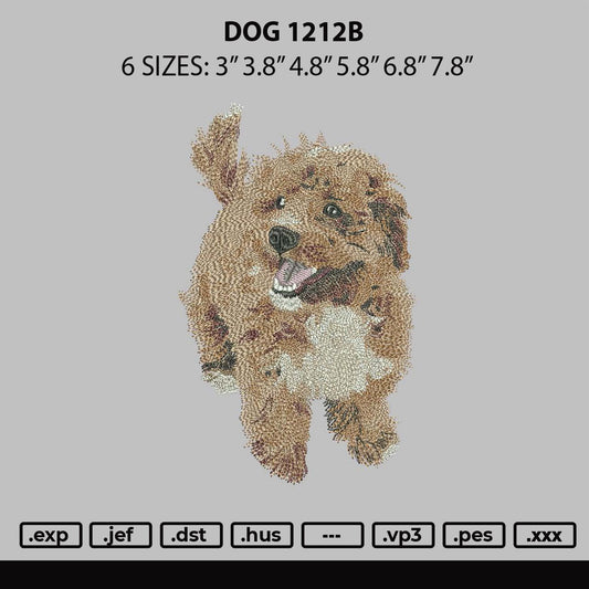 Dog 1212b Embroidery File 6 sizes