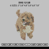 Dog 1212b Embroidery File 6 sizes