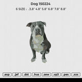 Dog 150224 Embroidery File 6 size
