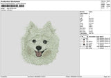 Dog Head 1602 Embroidery File 6 sizes