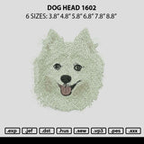 Dog Head 1602 Embroidery File 6 sizes
