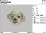 Dog 2610b Embroidery File 6 sizes