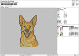 Dog 2611 Embroidery File 6 sizes
