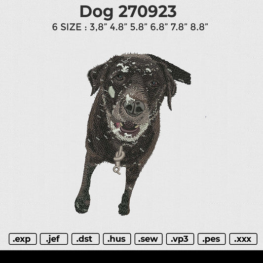 Dog 270923 Embroidery File 6 size