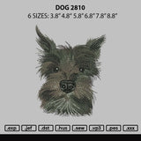 Dog 2810 Embroidery File 6 sizes