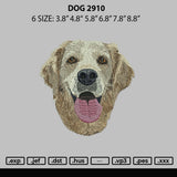 Dog 2910 Embroidery File 6 sizes