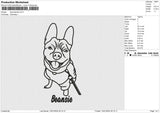 Dog beansie Embroidery File 6 size