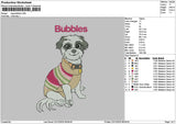 Dog Bubbles Embroidery File 6 sizes