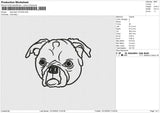 Dog Head 121224 D Embroidery File 9 size
