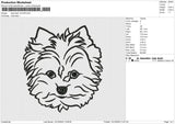 Dog Head 121224 F Embroidery File 9 size