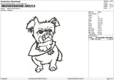 Dogline 0612b Embroidery File 6 sizes