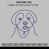 Dog Line 1203 Embroidery File 6 sizes