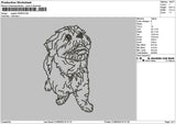 Dog Outline 2008 Embroidery File 6 sizes