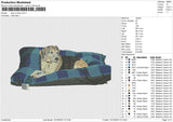 Dog on Pillow Embroidery