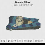 Dog on Pillow Embroidery
