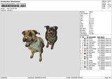 Dogs 1202c Embroidery File 6 sizes