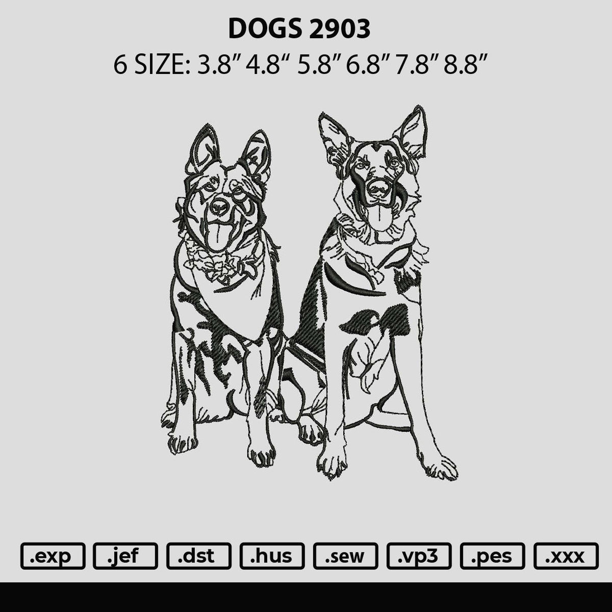 Dog 2903 Embroidery