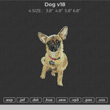 Dog V18 embroidery