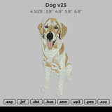 Dog V25 Embroidery
