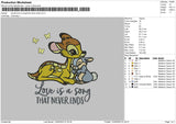 Deer Quotes Embroidery File 6 sizes