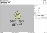 Ducktext03 Embroidery File 6 sizes