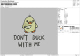 Ducktext03 Embroidery File 6 sizes