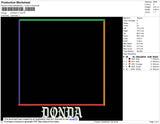 Donda V1 Embroidery File 4 size