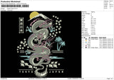 Dragon Japan Embroidery File 6 sizes