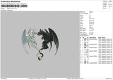 Dragon Love Embroidery File 6 sizes