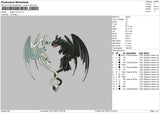 Dragon Love Embroidery File 6 sizes