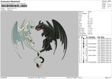 Dragon Love Embroidery File 6 sizes