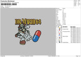 Mario Pill Embroiery