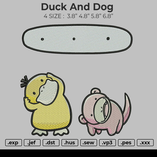 Duck And Dog Embroidery