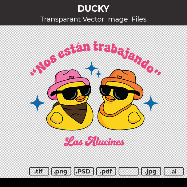 DUCKY Transparant Vector image Printable file