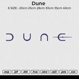 Dune Embroidery File 6 size