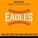 Eaglestext 3011 Embroidery File 6 sizes