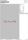 Easy Bby Embroidery File 6 sizes