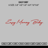 Easy Bby Embroidery File 6 sizes