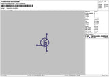 Electronics Embroidery File 6 sizes