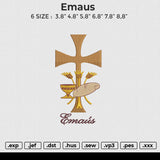 Emaus Embroidery File 6 size