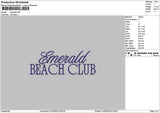 Emeraldtext01 Embroidery File 6 sizes