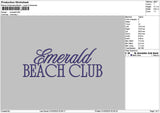 Emeraldtext01 Embroidery File 6 sizes