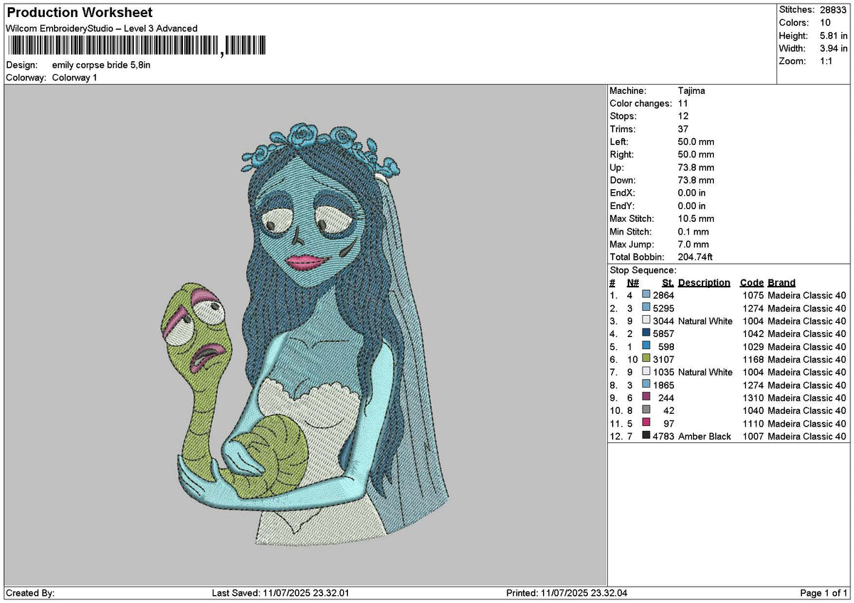 Emily1107 Embroidery File 6 sizes