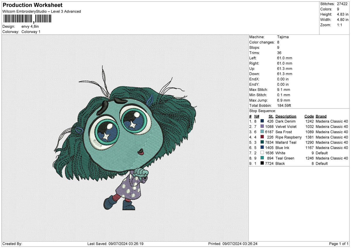 Envy Embroidery File 6 size