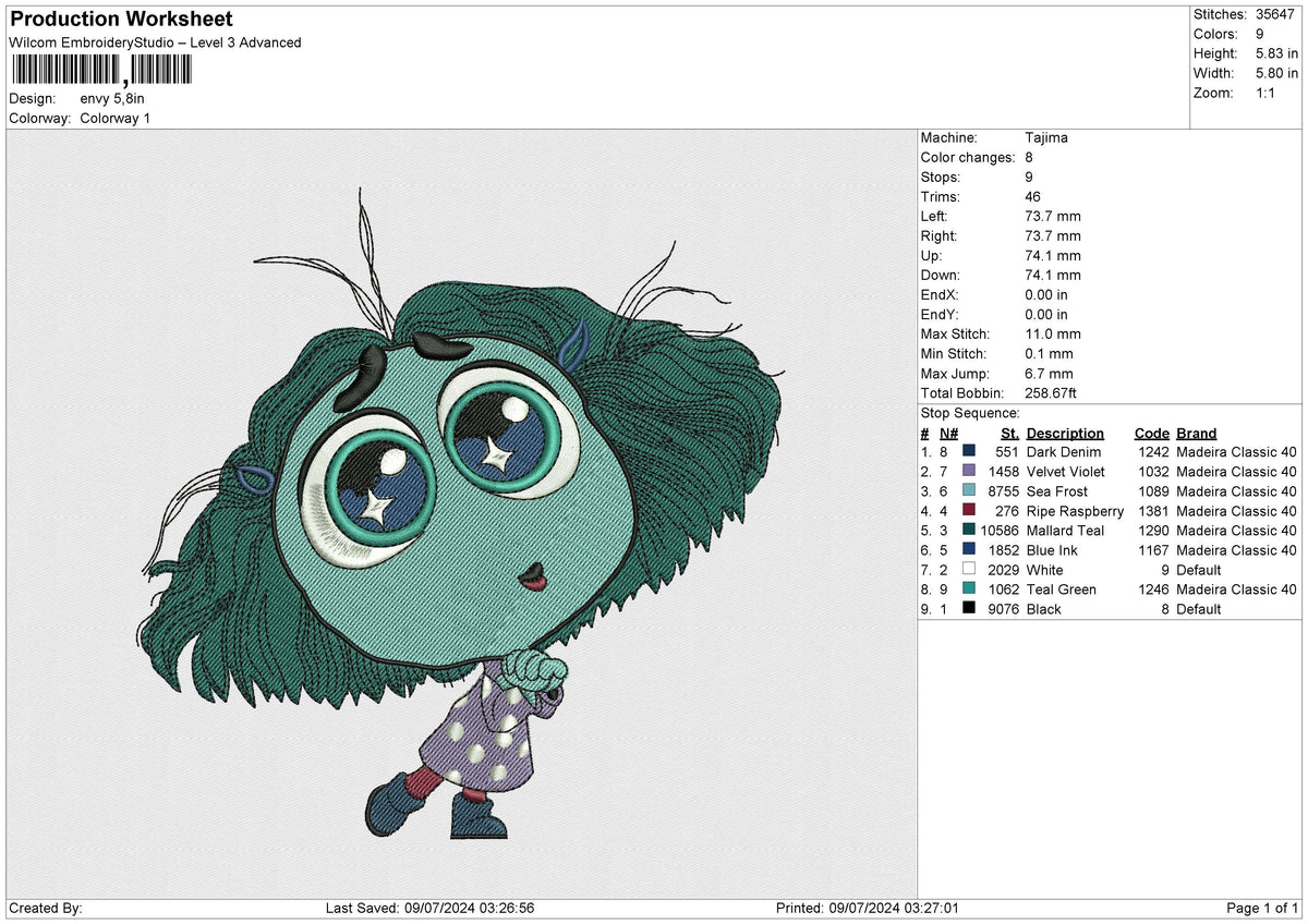 Envy Embroidery File 6 size