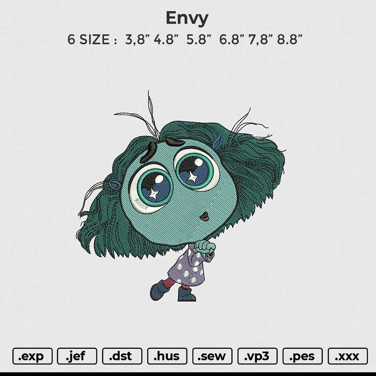 Envy Embroidery File 6 size