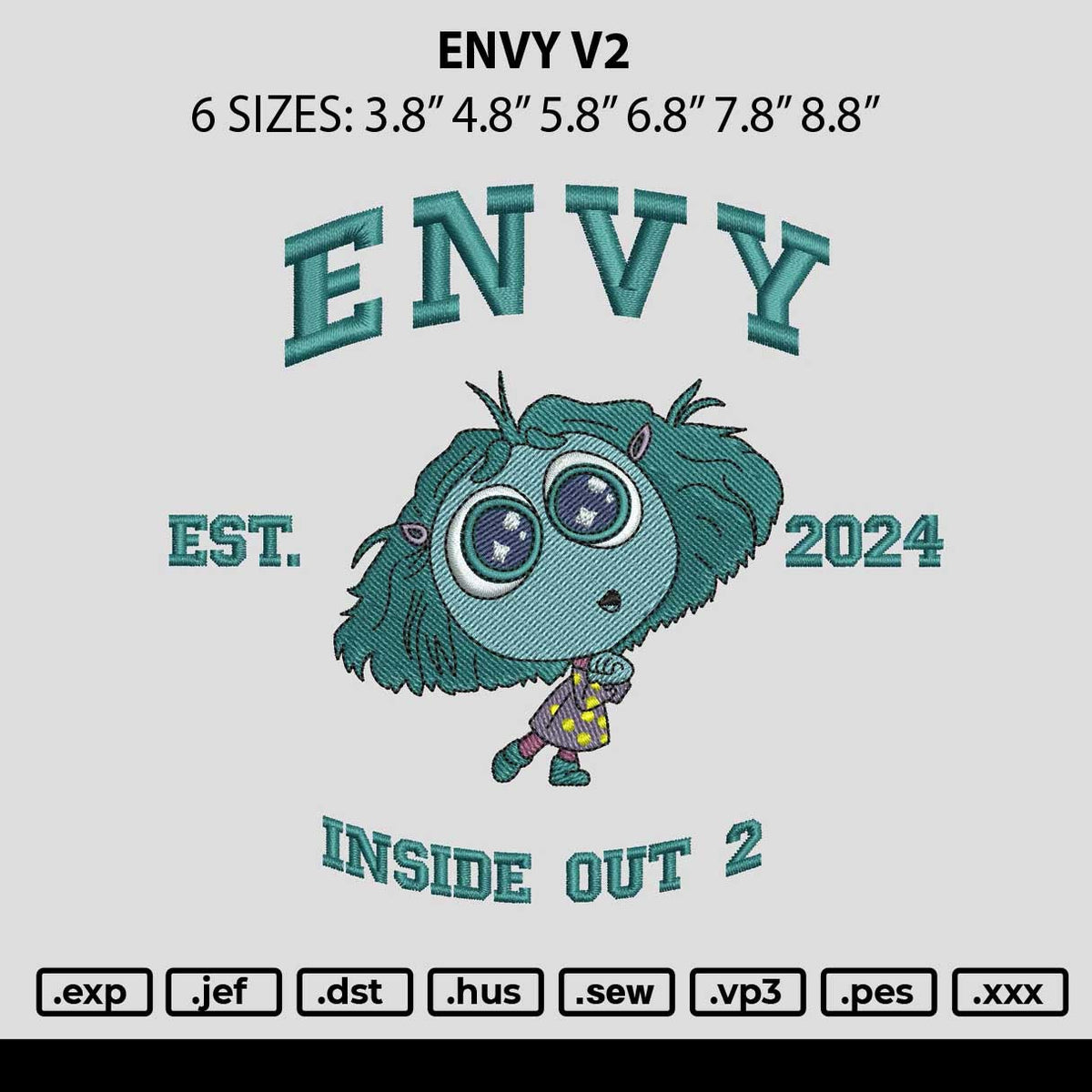 Envyv2 Embroidery File 6 size