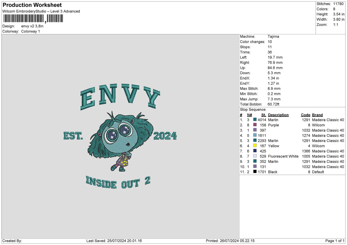Envyv2 Embroidery File 6 size