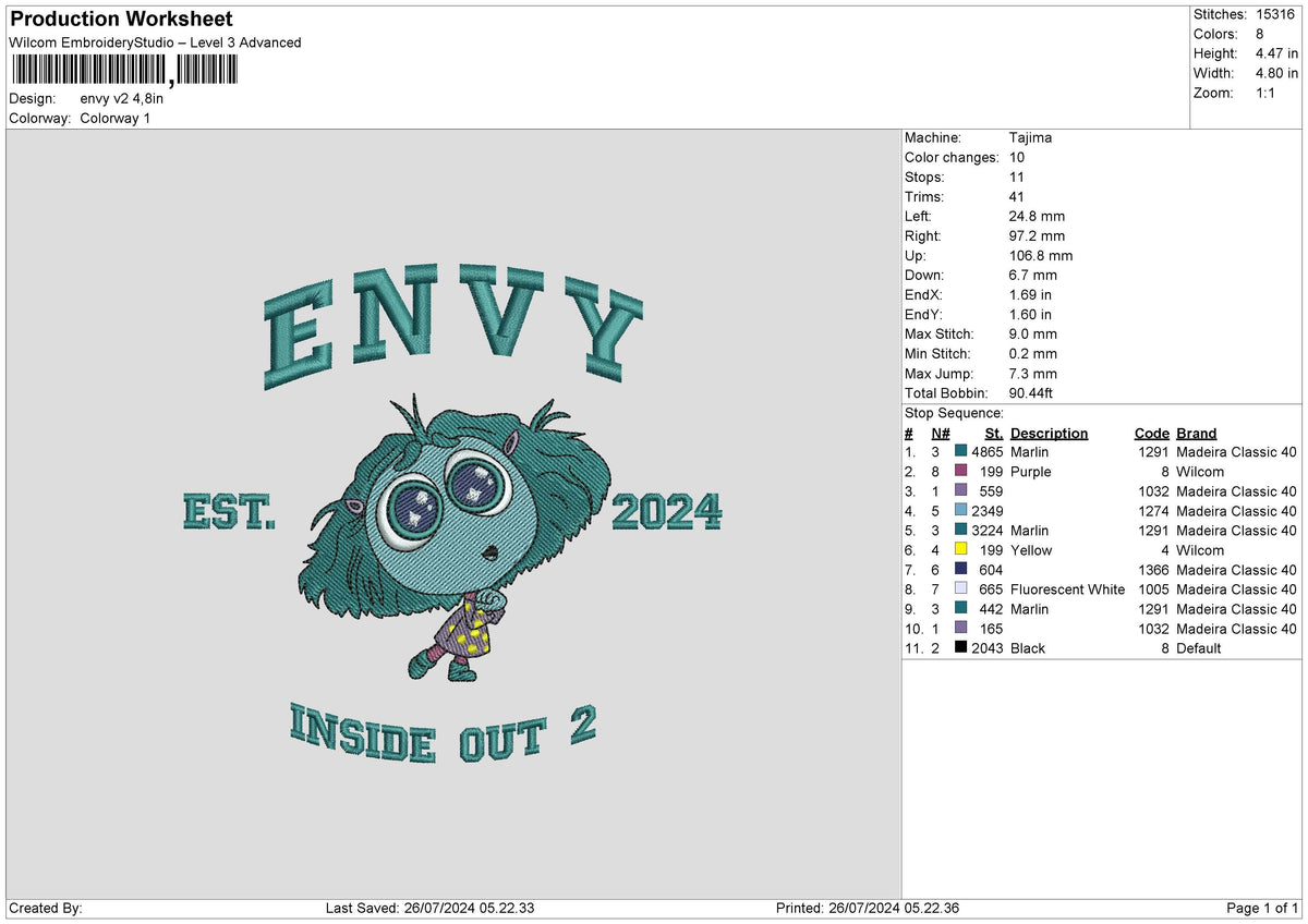 Envyv2 Embroidery File 6 size
